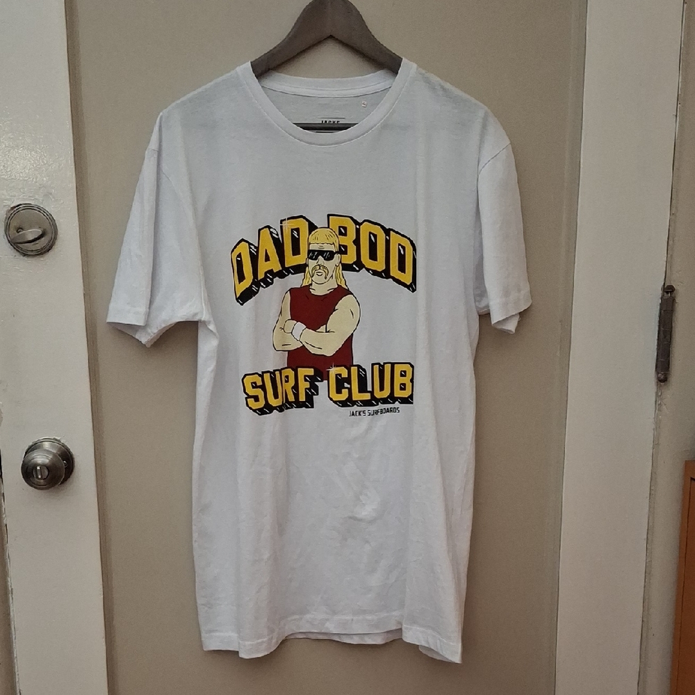 Jacks Surfboards White Dad Bod Surf Club T-Shirt